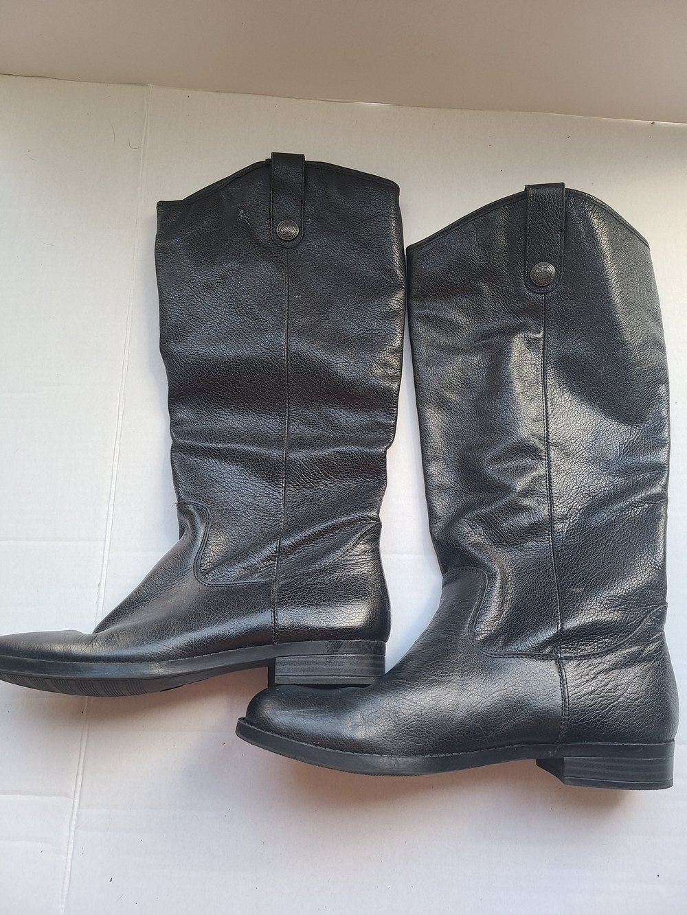 Target Black Mid-Calf Leather Heeled Boots